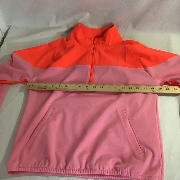 New Under Armour Storm Half Zip Woven Jacket Pink - Picture 9 of 10